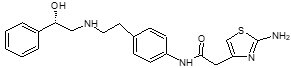 2-[2-Amino-1, 3-thiazol-4-yl]-N-[4-[2-{[[2R]-2-hydroxy-2-phenylethyl] amino} ethyl] phe-nyl]acetamide